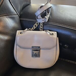 Michael Kors Gray Leather Crossbody Bag